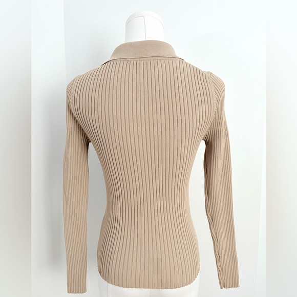 Zara Ribbed Polo Top Size M - Picture 4 of 4